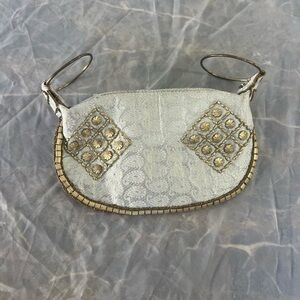 Versona Y2K Ring Handle Embroidered Studded Boho Handbag